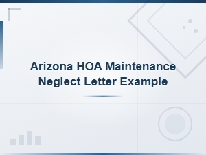 Arizona Hoa Maintenance Neglect Letter Template